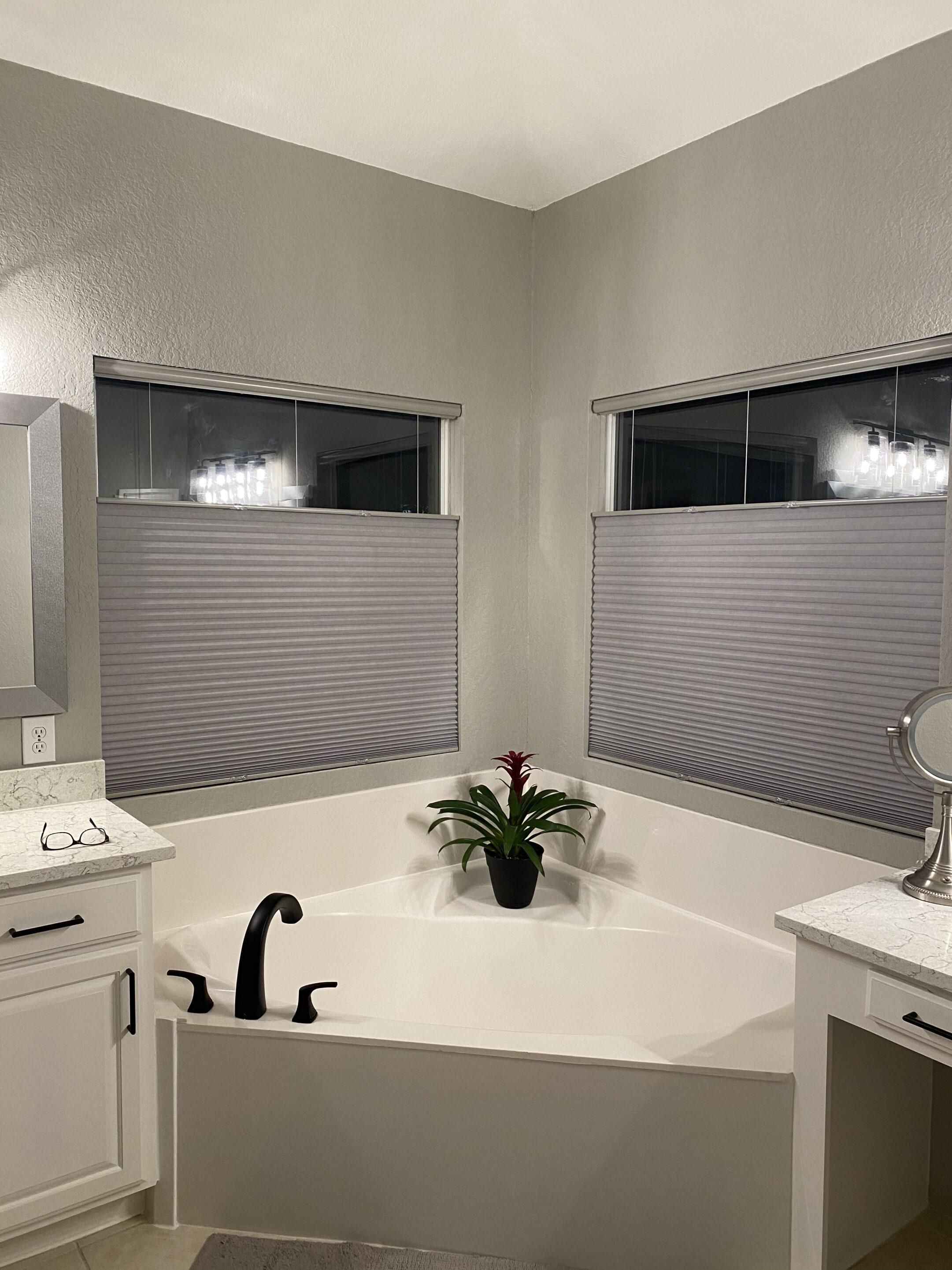 Top Down Honeycomb Shades Bathroom